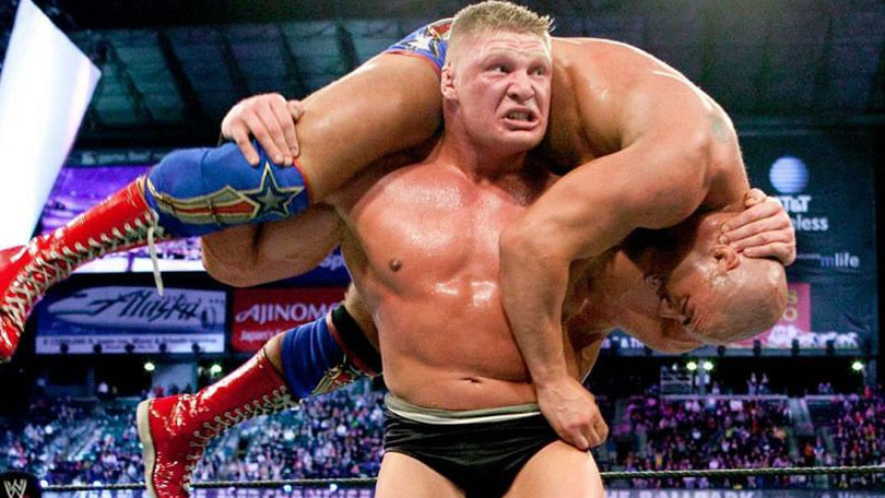Kurt Angle vs. Brock Lesnar