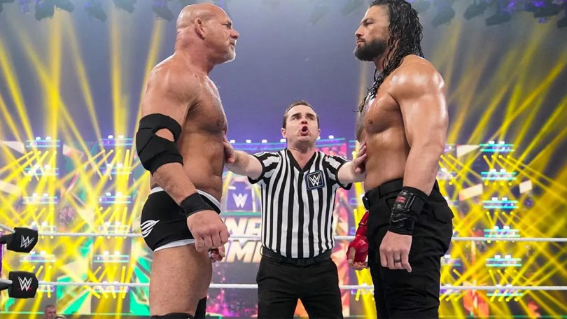 Goldberg vs. Roman Reigns