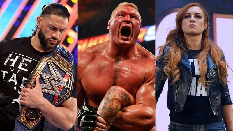Roman Reigns, Brock Lesnar & Becky Lynch