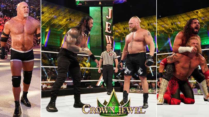 Goldberg, Roman Reigns, Brock Lesnar, Seth Rollins & Edge