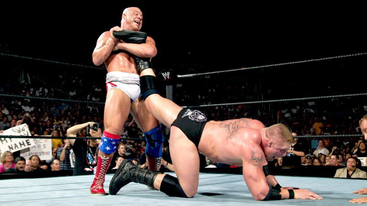 Kurt Angle vs. Brock Lesnar