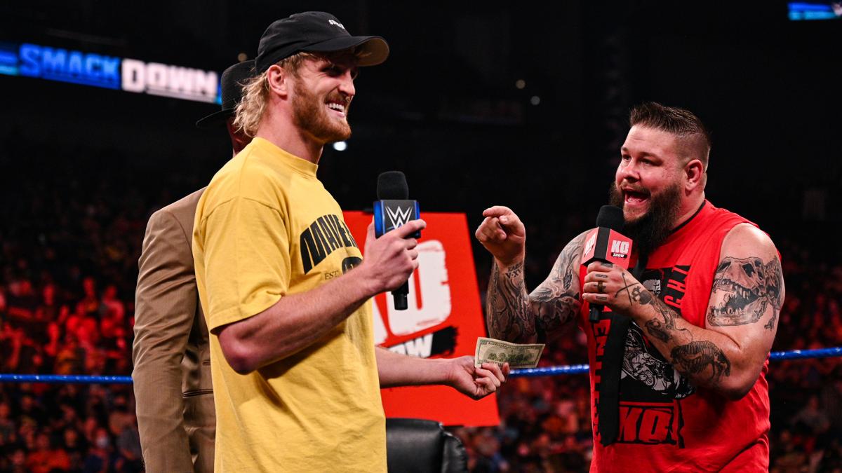 Logan Paul, Happy Corbin & Kevin Owens