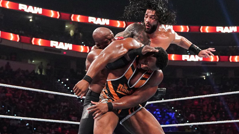 Roman Reigns vs. Bobby Lashley vs. Big E