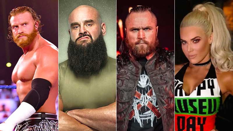 Murphy, Braun Strowman, Aleister Black & Lana