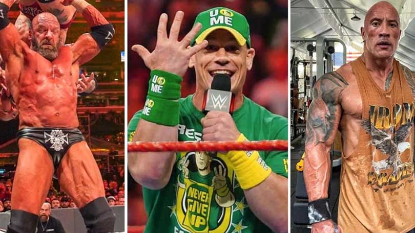 Triple H, John Cena & The Rock