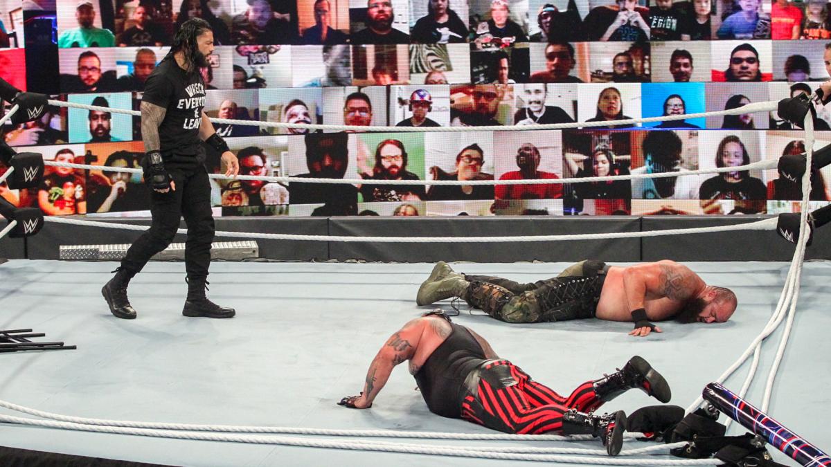 Roman Reigns vs. Braun Strowman vs. The Fiend Bray Wyatt