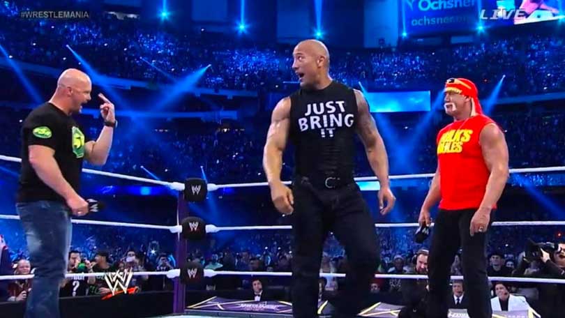 Stone Cold Steve Austin, The Rock & Hulk Hogan