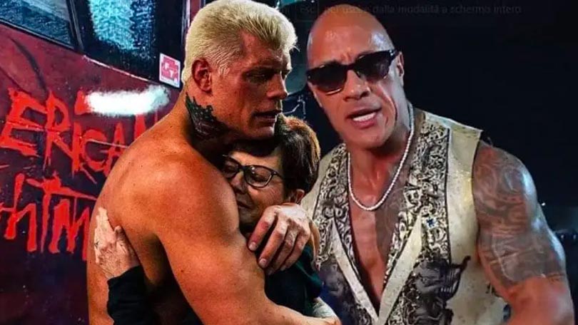 Cody Rhodes s mámou a The Rock