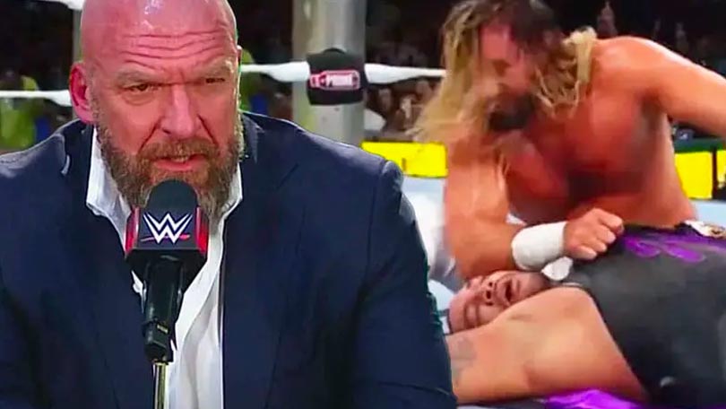 Triple H, Seth Rollins & Damian Priest