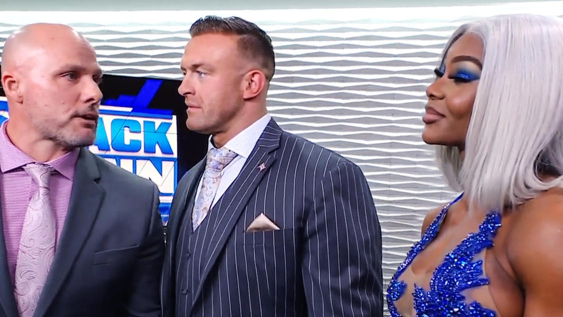 Adam Pearce, Nick Aldis & Jade Cargill