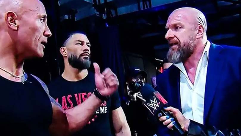 The Rock, Roman Reigns & Triple H