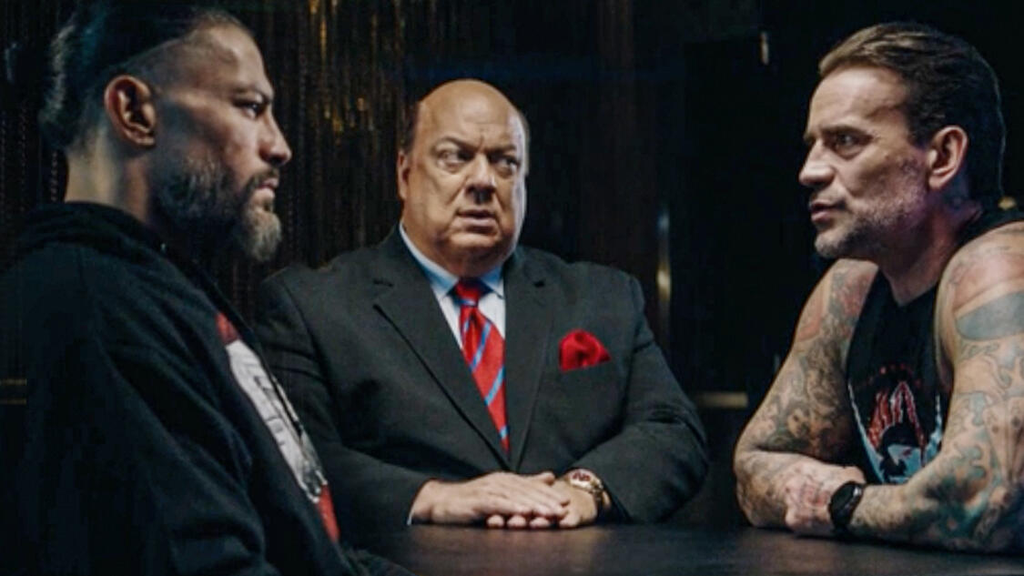 Roman Reigns, Paul Heyman & CM Punk