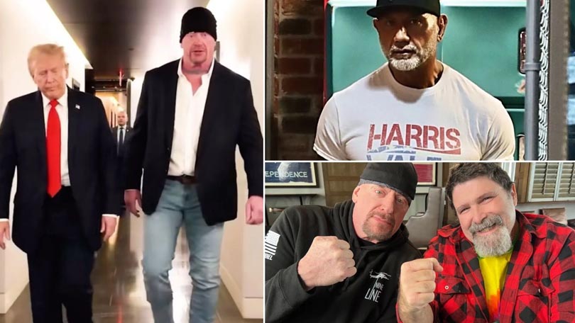 Donald Trump, Undertaker, Batista & Mick Foley