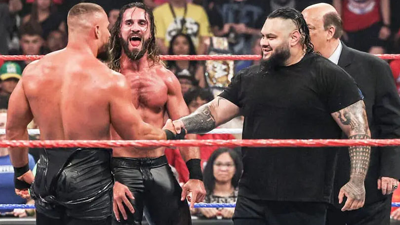 Bron Breakker, Seth Rollins, Bronson Reed & Paul Heyman