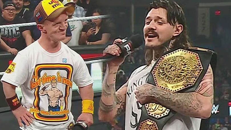 Dominik Mysterio s Mini Johnem Cenou ve včerejší show RAW