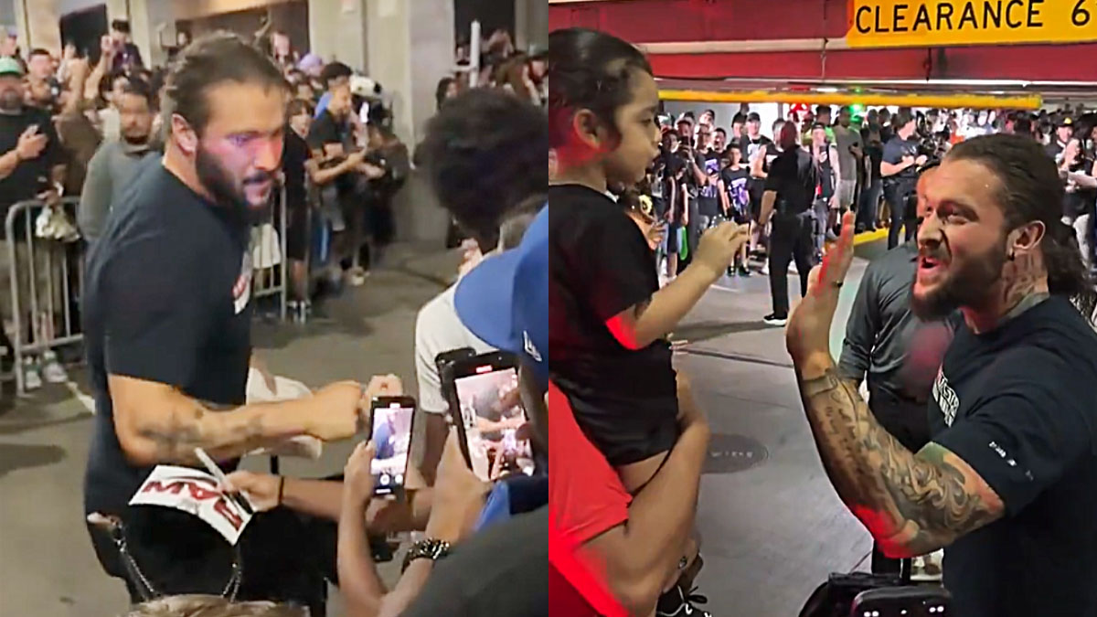 Karrion Kross se věnoval fanouškům při ochodě po skončení RAW