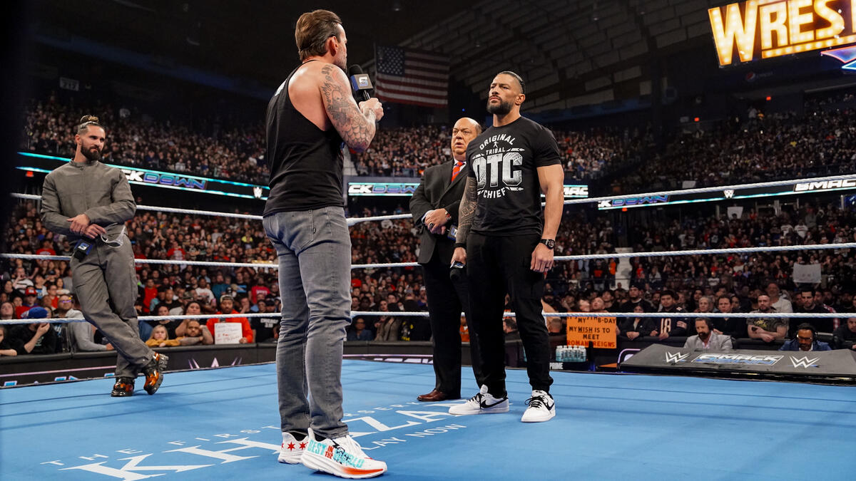 Seth Rollins, CM Punk, Roman Reigns & Paul Heyman