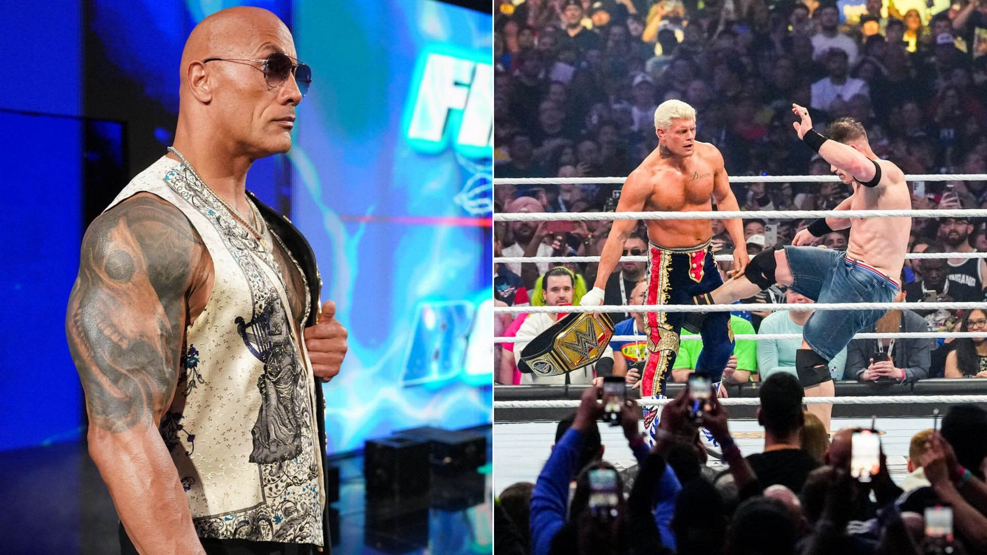 The Rock, Cody Rhodes & John Cena