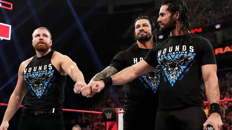 Jon Moxley, Roman Reigns & Seth Rollins