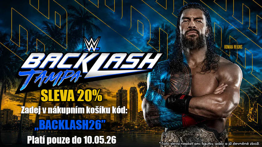 WrestlingShop: Speciální WWE Backlash 2026 sleva!