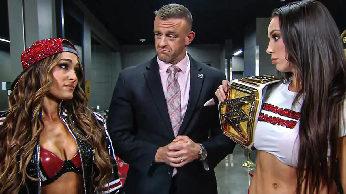 Nikki Bella, Nick Aldis & Chelsea Green