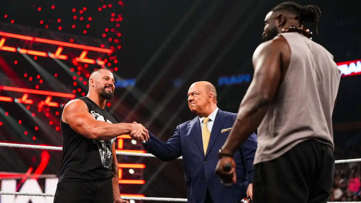 Bron Breakker, Paul Heyman & Oba Femi