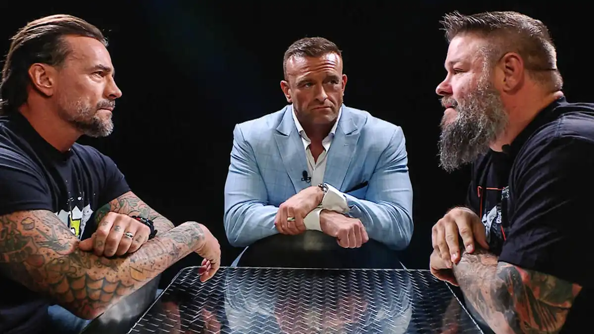 CM Punk, Nick Aldis & Kevin Owens