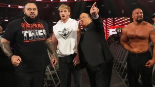 Bronson Reed, Logan Paul, Paul Heyman & Bron Breakker