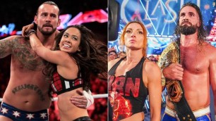 CM Punk & AJ Lee vs. Becky Lynch & Seth Rollins
